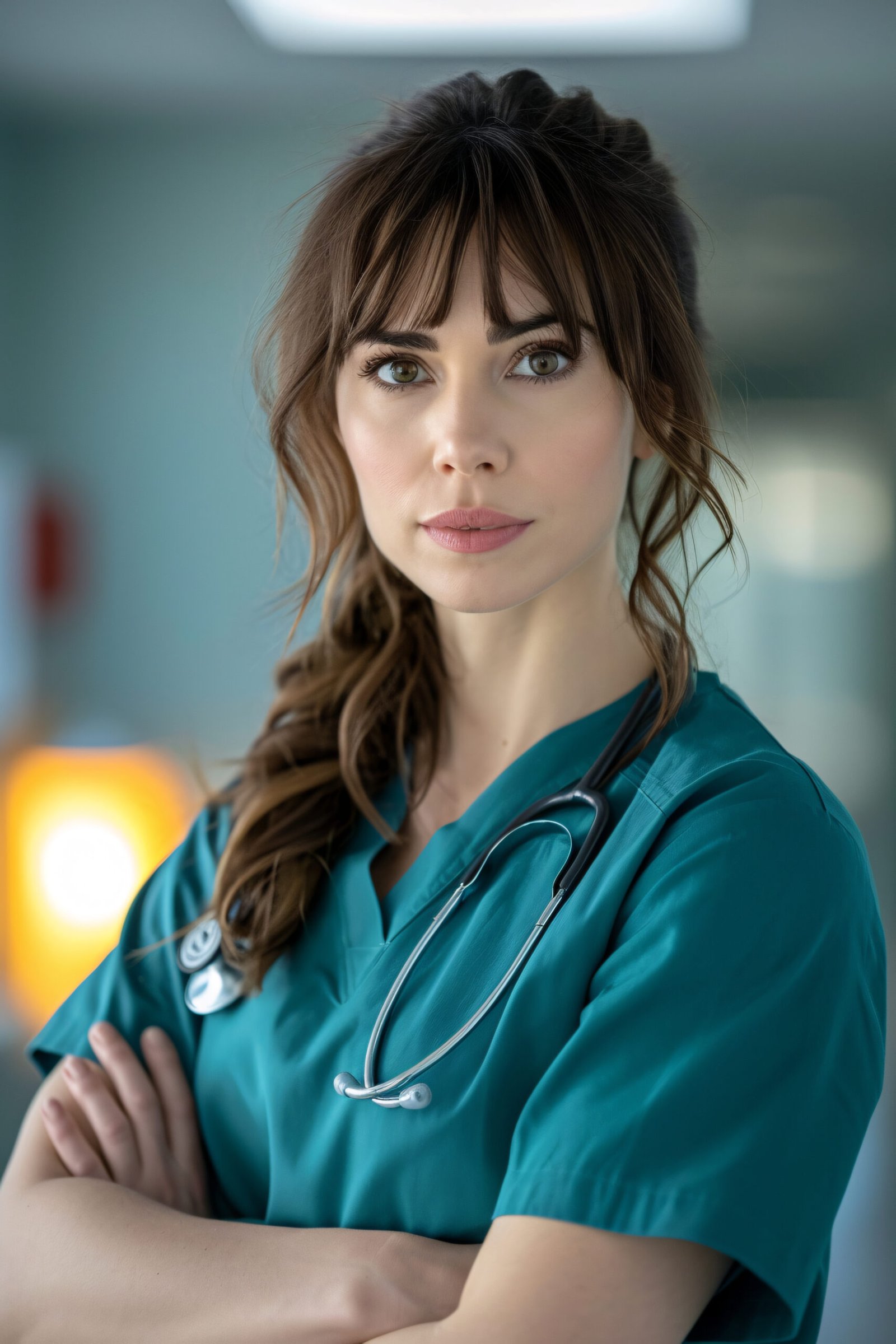 Professional female doctor smiling